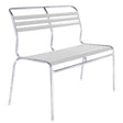 Schaffner Säntis Banc à lattes 2 places sans accoudoirs Galvanisé à chaud 02 Blanc 90 