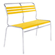 Schaffner Säntis Banc à lattes 2 places sans accoudoirs Galvanisé à chaud 02 Jaune 11 