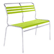 Schaffner Säntis Banc à lattes 2 places sans accoudoirs Galvanisé à chaud 02 Vert Clair 63 