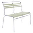 Schaffner Säntis Banc à lattes 2 places sans accoudoirs Galvanisé à chaud 02 Vert pastel 64 