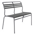 Schaffner Säntis Banc à lattes 2 places sans accoudoirs Graphite 73 Anthracite 77 