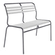 Schaffner Säntis Banc à lattes 2 places sans accoudoirs Graphite 73 Blanc 90 