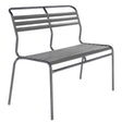 Schaffner Säntis Banc à lattes 2 places sans accoudoirs Graphite 73 Graphite 73 