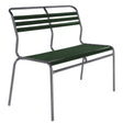 Schaffner Säntis Banc à lattes 2 places sans accoudoirs Graphite 73 Vert sapin 66 