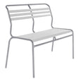 Schaffner Säntis Banc à lattes 2 places sans accoudoirs Gris Argent 78 Blanc 90 