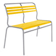 Schaffner Säntis Banc à lattes 2 places sans accoudoirs Gris Argent 78 Jaune 11 