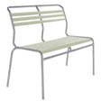 Schaffner Säntis Banc à lattes 2 places sans accoudoirs Gris Argent 78 Vert pastel 64 