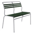 Schaffner Säntis Banc à lattes 2 places sans accoudoirs Gris Argent 78 Vert sapin 66 