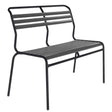 Schaffner Säntis Banc à lattes 2 places sans accoudoirs Noir 91 Anthracite 77 