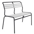 Schaffner Säntis Banc à lattes 2 places sans accoudoirs Noir 91 Blanc 90 