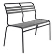 Schaffner Säntis Banc à lattes 2 places sans accoudoirs Noir 91 Graphite 73 