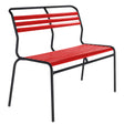 Schaffner Säntis Banc à lattes 2 places sans accoudoirs Noir 91 Rouge 30 