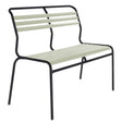 Schaffner Säntis Banc à lattes 2 places sans accoudoirs Noir 91 Vert pastel 64 