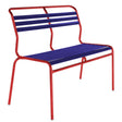 Schaffner Säntis Banc à lattes 2 places sans accoudoirs Rouge 30 Bleu 53 