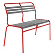 Schaffner Säntis Banc à lattes 2 places sans accoudoirs Rouge 30 Graphite 73 