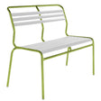 Schaffner Säntis Banc à lattes 2 places sans accoudoirs Vert Clair 63 Blanc 90 