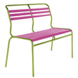 Schaffner Säntis Banc à lattes 2 places sans accoudoirs Vert Clair 63 Rose 41 