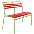 Schaffner Säntis Banc à lattes 2 places sans accoudoirs Vert Clair 63 Rouge 30 