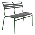 Schaffner Säntis Banc à lattes 2 places sans accoudoirs Vert Sapin 66 Anthracite 77 