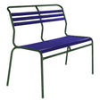 Schaffner Säntis Banc à lattes 2 places sans accoudoirs Vert Sapin 66 Bleu 53 