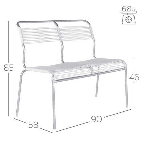 Schaffner Säntis Banc Spaghetti 2 places sans accoudoirs 
