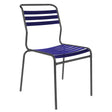 Schaffner Säntis Chaise à lattes Antracite 77 Bleu 53 