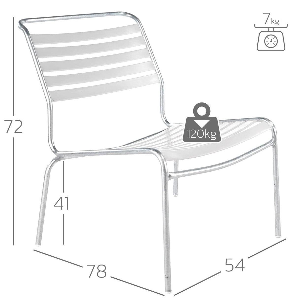 Schaffner Säntis Chaise basse à lattes 