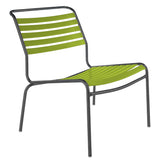 Schaffner Säntis Chaise basse à lattes Anthracite 77 Vert Clair 63 