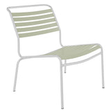 Schaffner Säntis Chaise basse à lattes Blanc 90 Vert pastel 64 