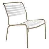 Schaffner Säntis Chaise basse à lattes Champagne 85 Blanc 90 