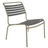 Schaffner Säntis Chaise basse à lattes Champagne 85 Graphite 73 