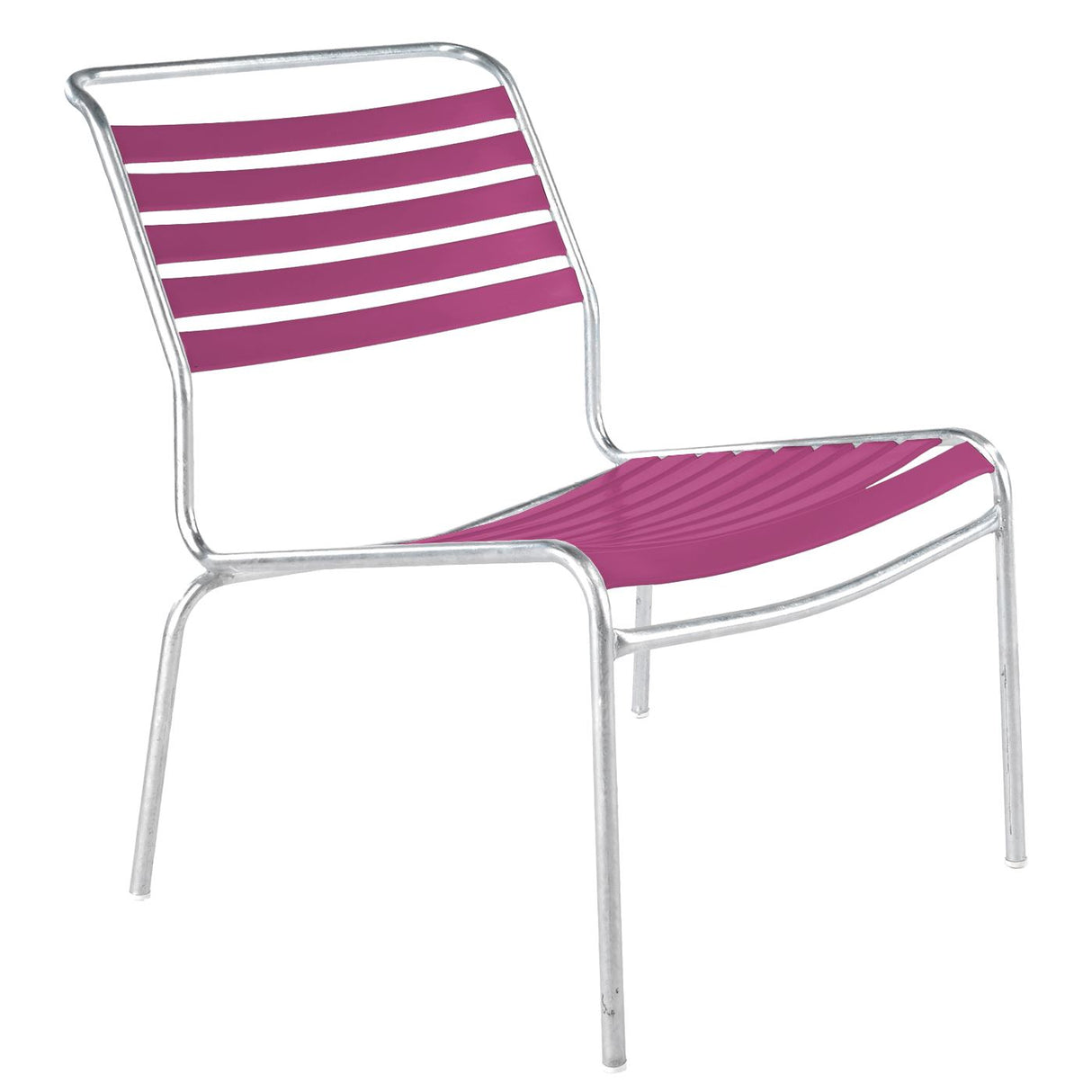 Schaffner Säntis Chaise basse à lattes Galvanisé à chaud 02 Rose 41 