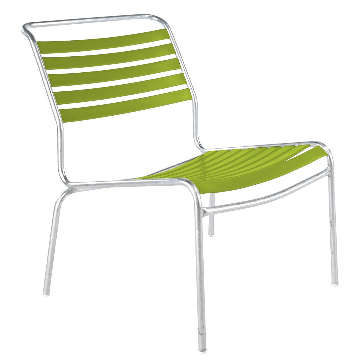 Schaffner Säntis Chaise basse à lattes Galvanisé à chaud 02 Vert Clair 63 