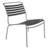 Schaffner Säntis Chaise basse à lattes Gris Argent 78 Anthracite 77 