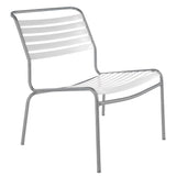 Schaffner Säntis Chaise basse à lattes Gris Argent 78 Blanc 90 
