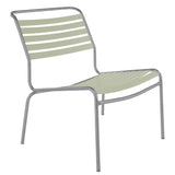 Schaffner Säntis Chaise basse à lattes Gris Argent 78 Vert pastel 64 