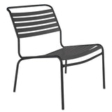 Schaffner Säntis Chaise basse à lattes Noir 91 Anthracite 77 