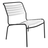 Schaffner Säntis Chaise basse à lattes Noir 91 Blanc 90 