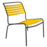 Schaffner Säntis Chaise basse à lattes Noir 91 Jaune 11 
