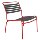 Schaffner Säntis Chaise basse à lattes Rouge 30 Anthracite 77 