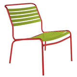 Schaffner Säntis Chaise basse à lattes Rouge 30 Vert Clair 63 