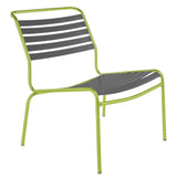 Schaffner Säntis Chaise basse à lattes Vert Clair 63 Graphite 73 