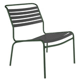 Schaffner Säntis Chaise basse à lattes Vert Sapin 66 Anthracite 77 