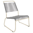 Schaffner Säntis Chaise basse haut dossier luge Spaghetti Sable Pastel 15 Gris Argent 78 