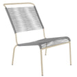 Schaffner Säntis Chaise basse haut dossier Spaghetti Sable Pastel 15 Gris Argent 78 
