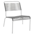 Schaffner Säntis Chaise basse Spaghetti Blanc 90 Gris Argent 78 