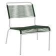 Schaffner Säntis Chaise basse Spaghetti Blanc 90 Vert Sapin 66 