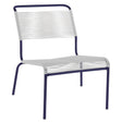 Schaffner Säntis Chaise basse Spaghetti Bleu 53 Blanc 90 