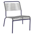Schaffner Säntis Chaise basse Spaghetti Bleu 53 Gris Argent 78 