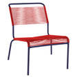 Schaffner Säntis Chaise basse Spaghetti Bleu 53 Rouge 30 